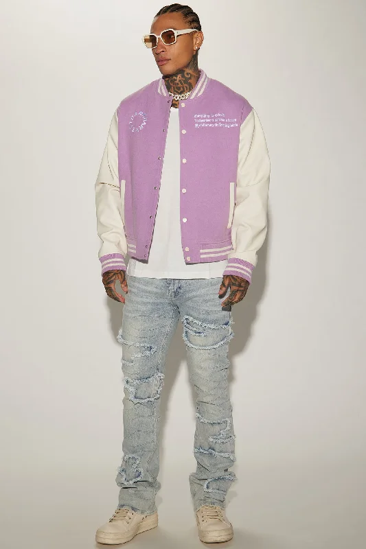 Dark Harvest Varsity Jacket - Lavender