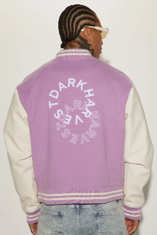 Dark Harvest Varsity Jacket - Lavender