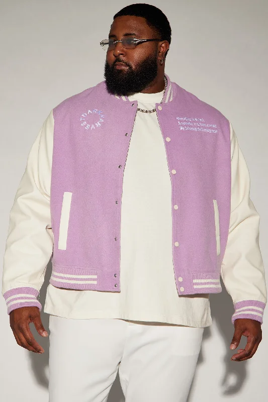 Dark Harvest Varsity Jacket - Lavender