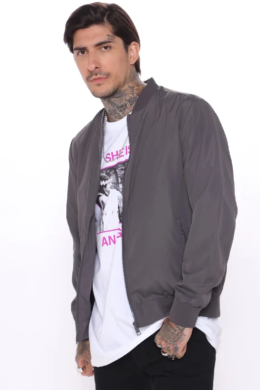 Eddie Bomber Jacket - Charcoal