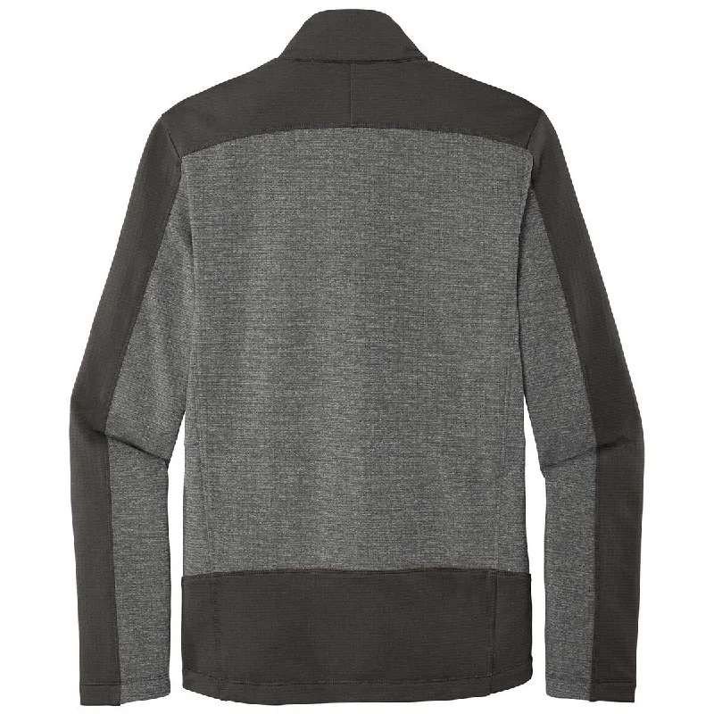 Port Authority Men's Grey Smoke Heather/Grey Smoke Grid Fleece Jacket