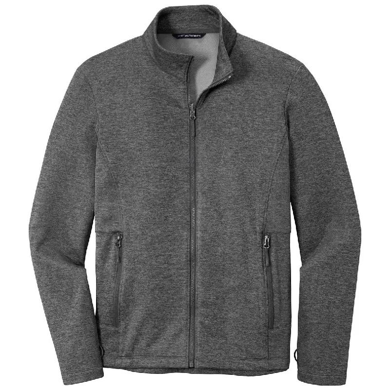 Port Authority Men's Sterling Grey Heather Collective Striated Fleece Jacket