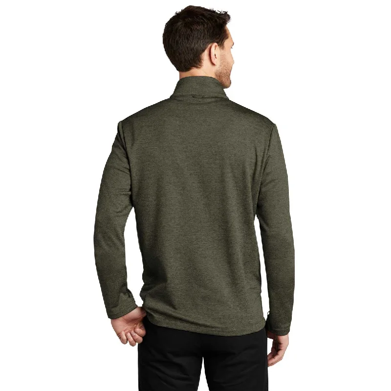 Port Authority Men's Deep Olive Heather Collective Striated Fleece Jacket