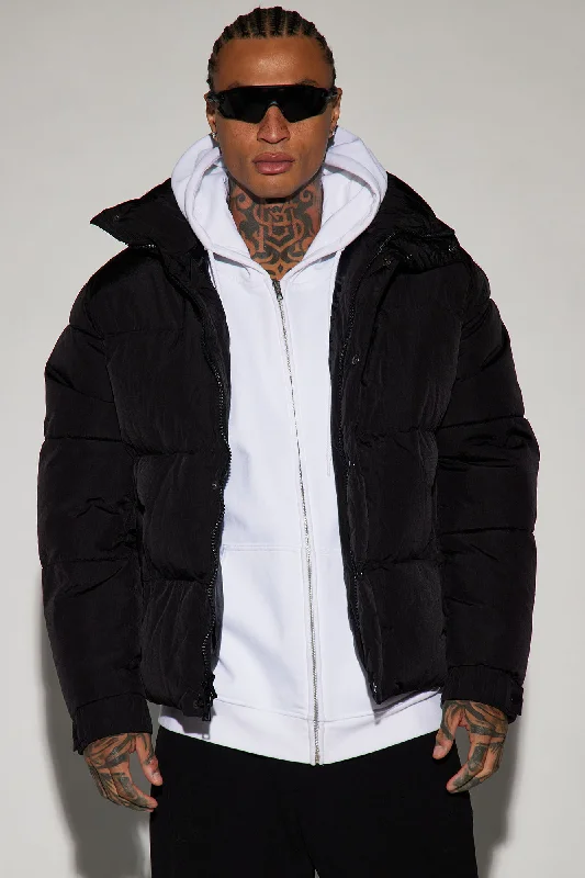 Fairmont Nylon Puffer Jacket - Black