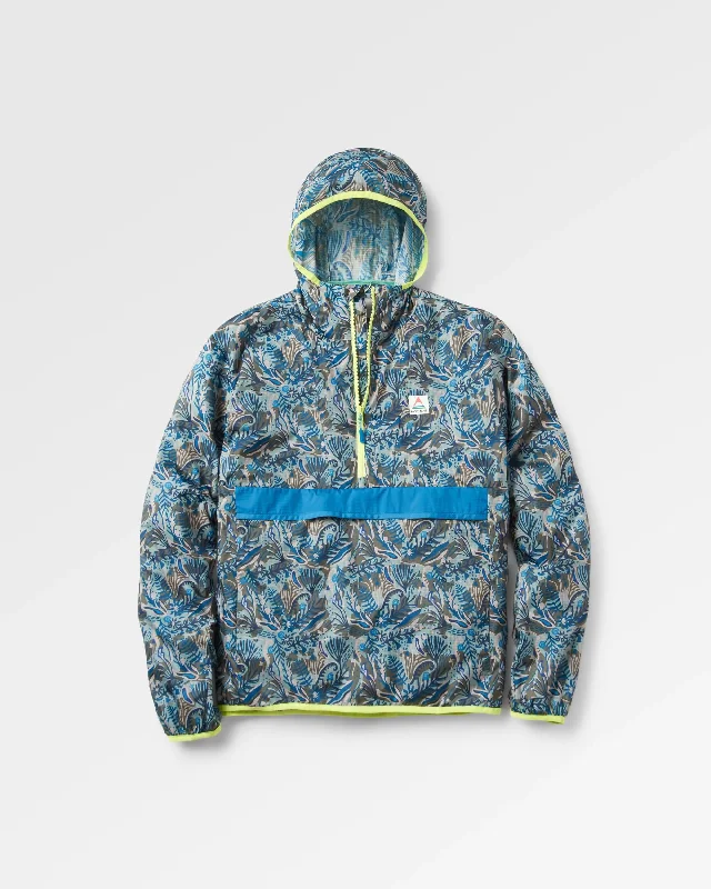 Gusto Recycled Windshell Anorak - Abstract Seaweed Pistachio