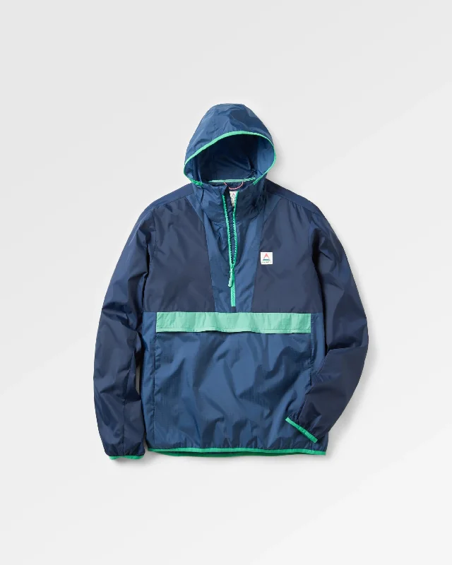 Gusto Recycled Windshell Anorak - Rich Navy/Dark Denim