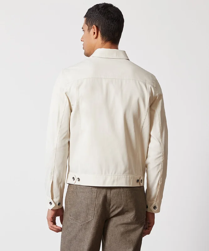 Italian Lightweight Dylan Jacket in Cream