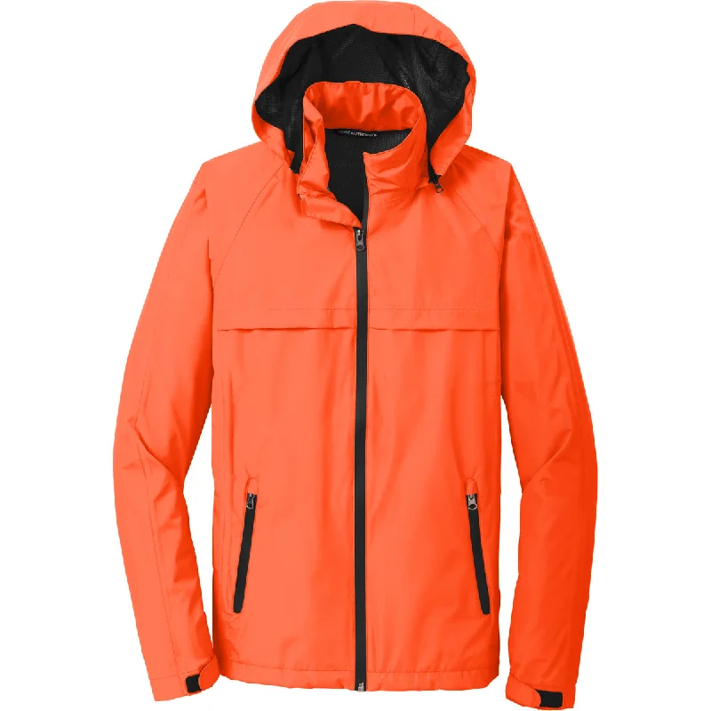 Port Authority Men's Orange Crush Torrent Waterproof Jacket