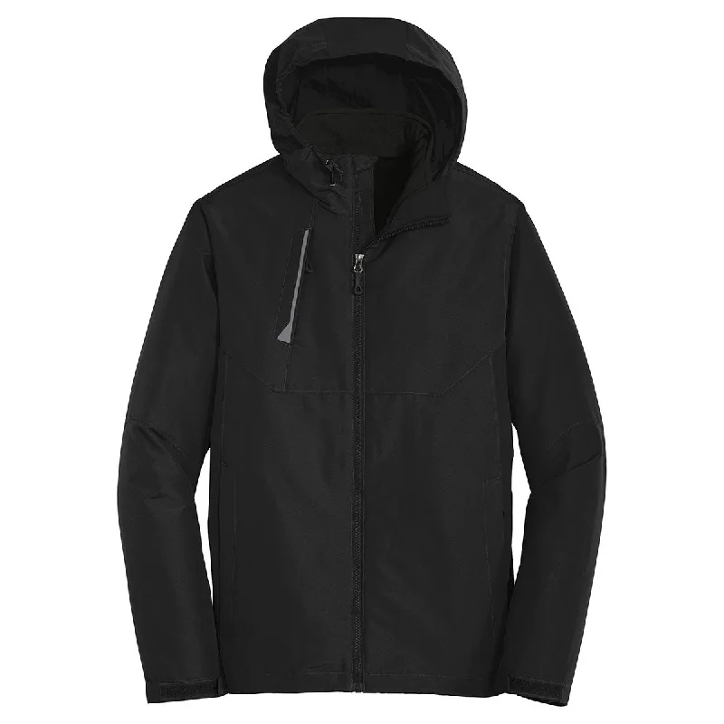 Port Authority Men's Deep Black Merge 3-in-1 Jacket