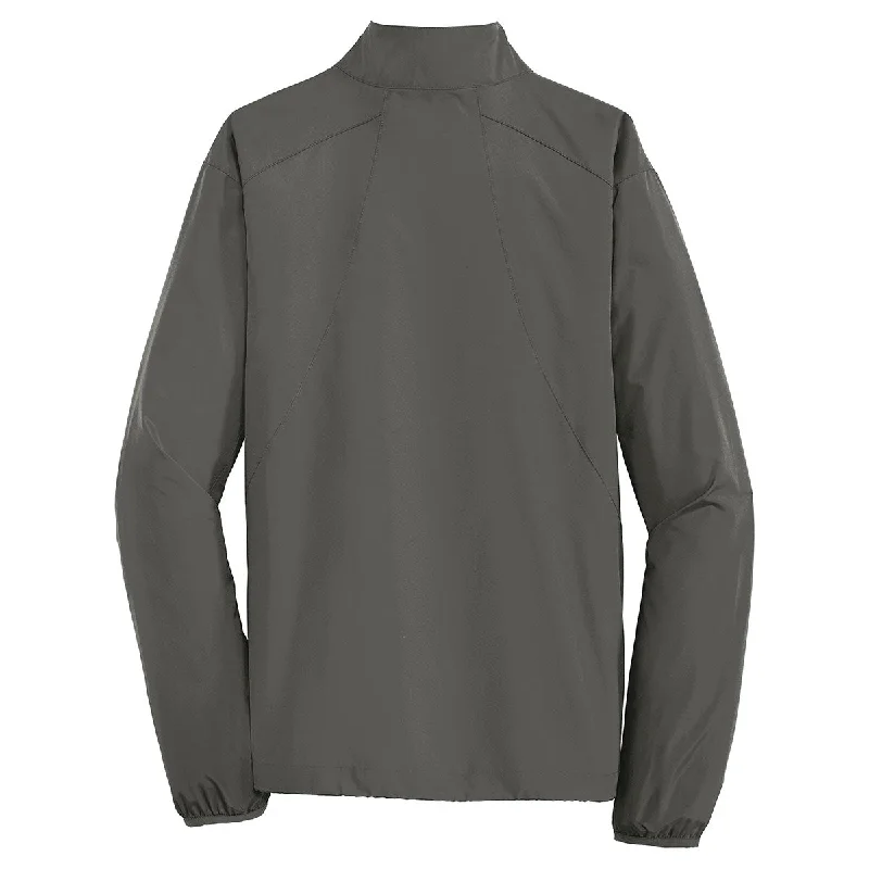 Port Authority Men's Grey Steel Zephyr 1/2-Zip Pullover