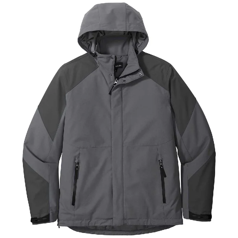 Port Authority Men's Shadow Grey/Storm Grey Insulated Waterproof Tech Jacket