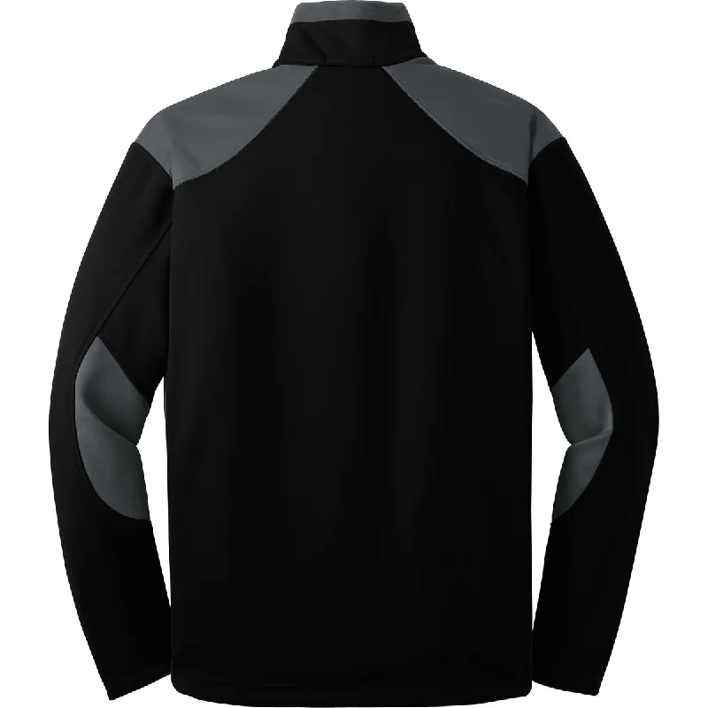 Port Authority Men's Black/Graphite Two-Tone Soft Shell Jacket