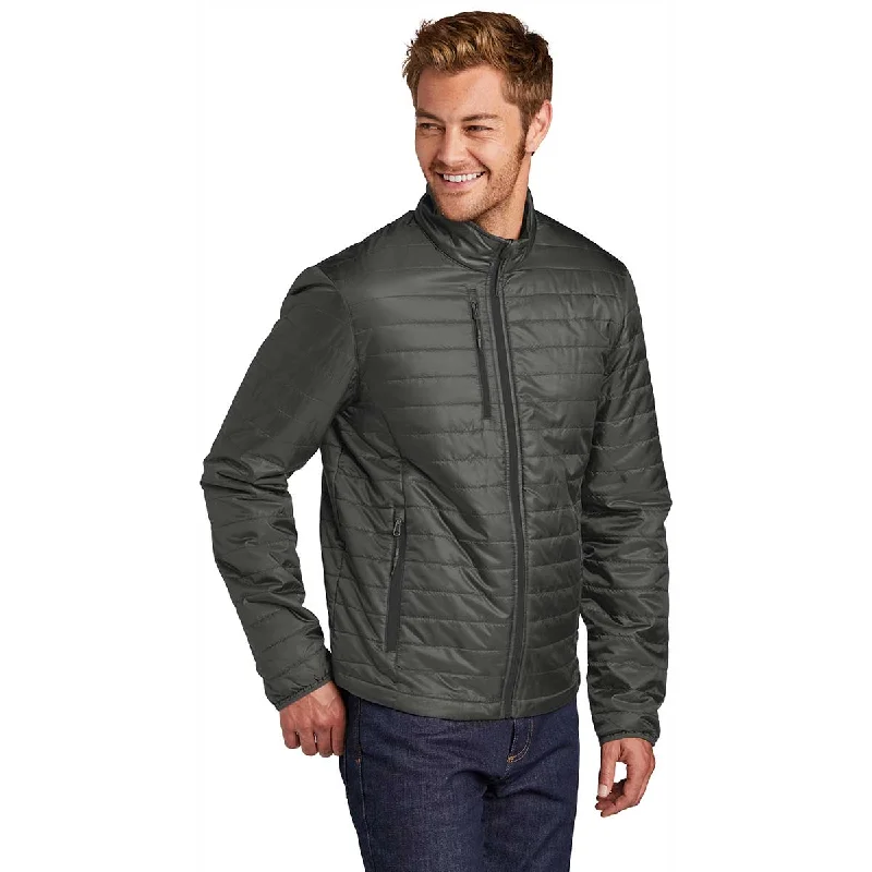 Port Authority Men's Sterling Grey/ Graphite Packable Puffy Jacket