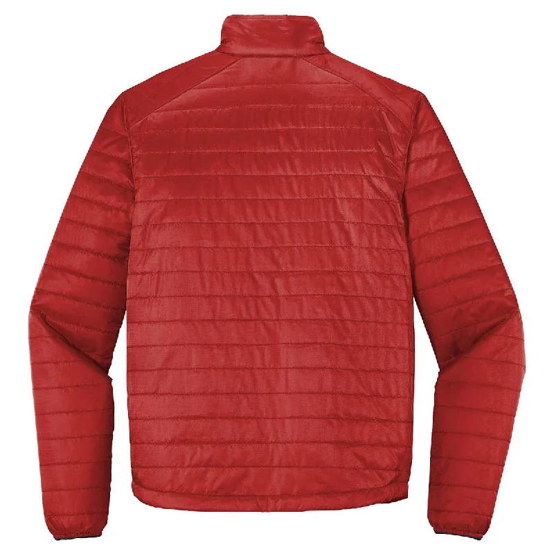 Port Authority Men's Fire Red/ Graphite Packable Puffy Jacket