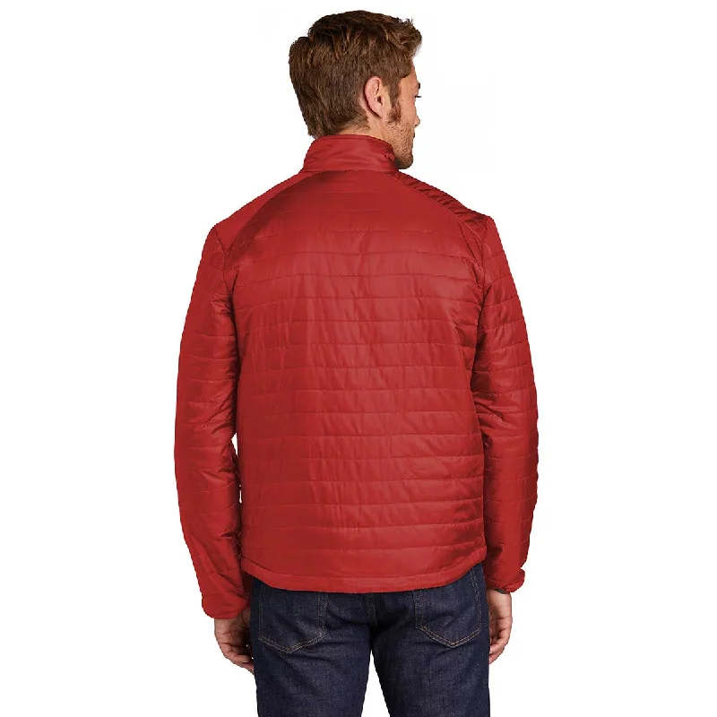 Port Authority Men's Fire Red/ Graphite Packable Puffy Jacket