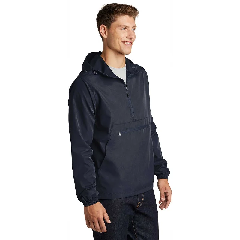 Sport-Tek Men's True Navy Packable Anorak