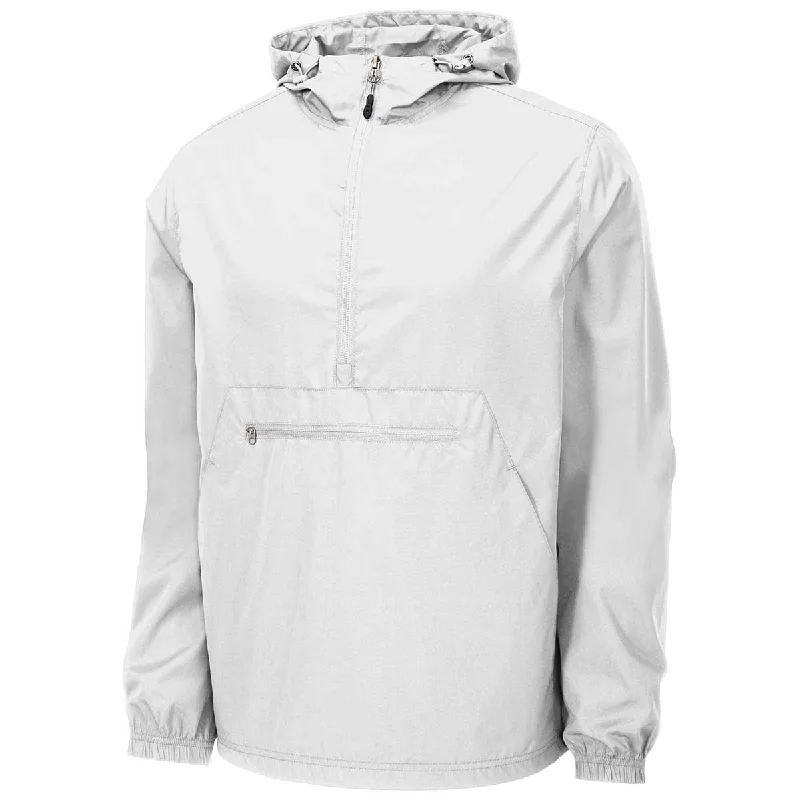 Sport-Tek Men's White Packable Anorak