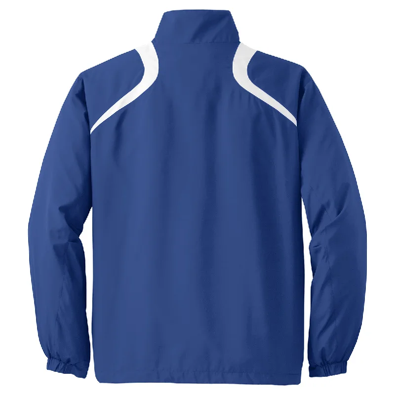 Sport-Tek Men's True Royal/White 1/2-Zip Wind Shirt