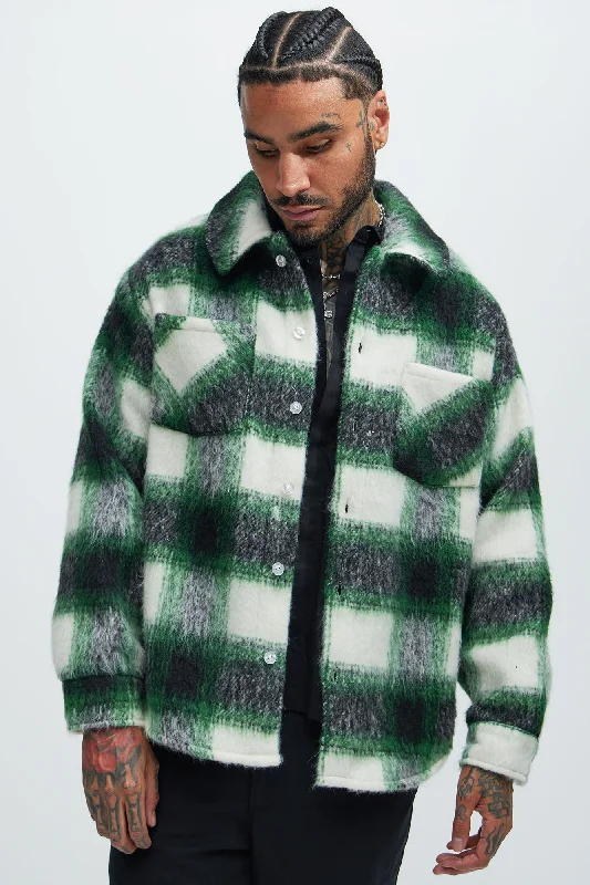 Keystone Mohair Shacket - Green