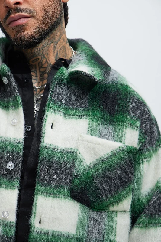 Keystone Mohair Shacket - Green