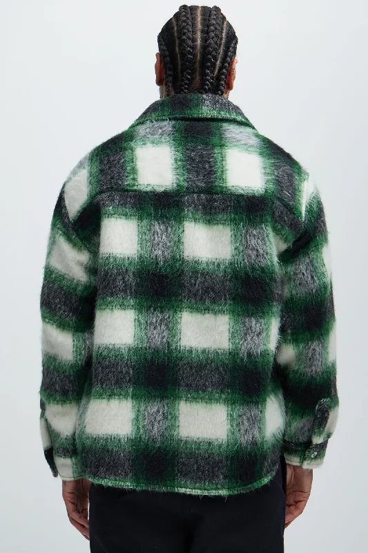 Keystone Mohair Shacket - Green