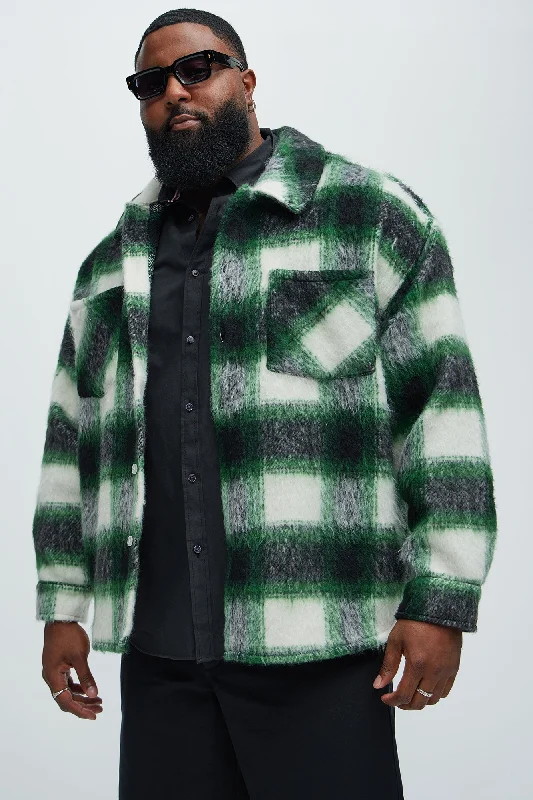 Keystone Mohair Shacket - Green