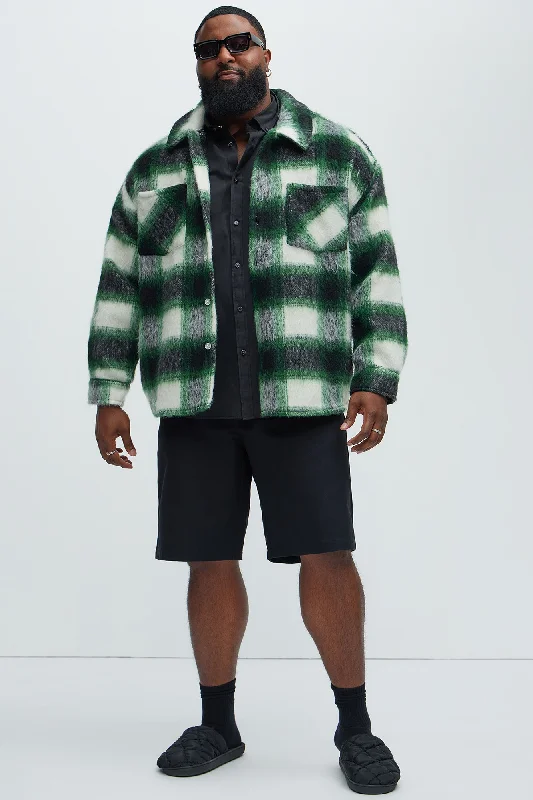 Keystone Mohair Shacket - Green