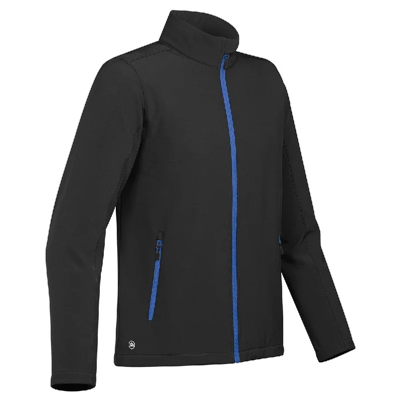 Stormtech Men's Black/Azure Blue Orbiter Softshell