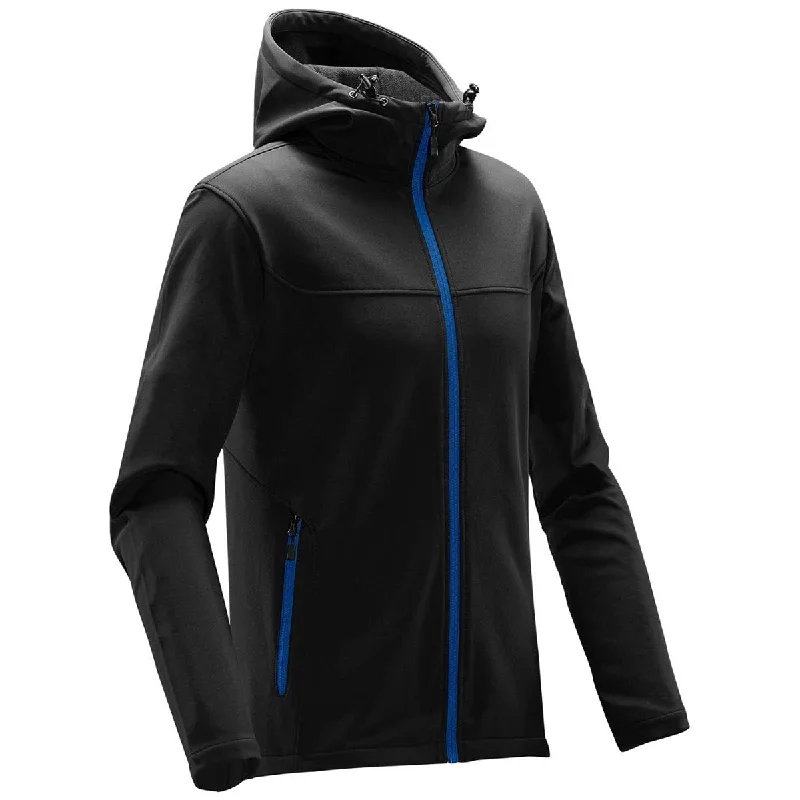 Stormtech Men's Black/Azure Blue Orbiter Softshell Hoody