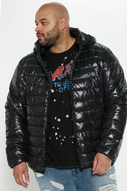 Light Weight Puffer Jacket - Black