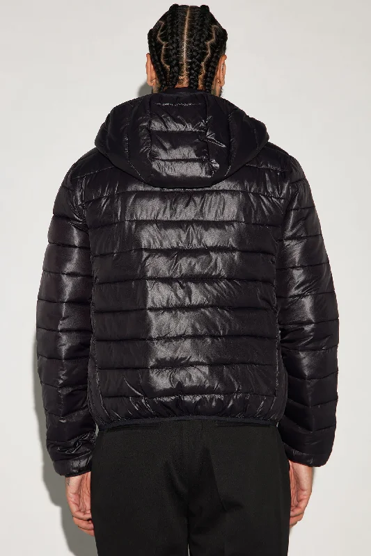 Light Weight Puffer Jacket - Black