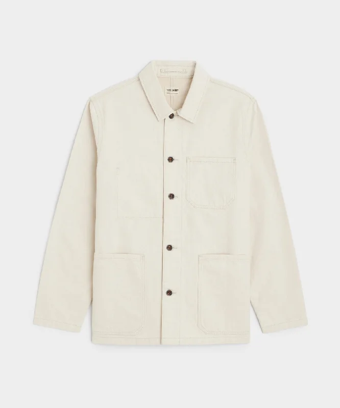 Lightweight Japanese Selvedge Chore Coat in Canvas