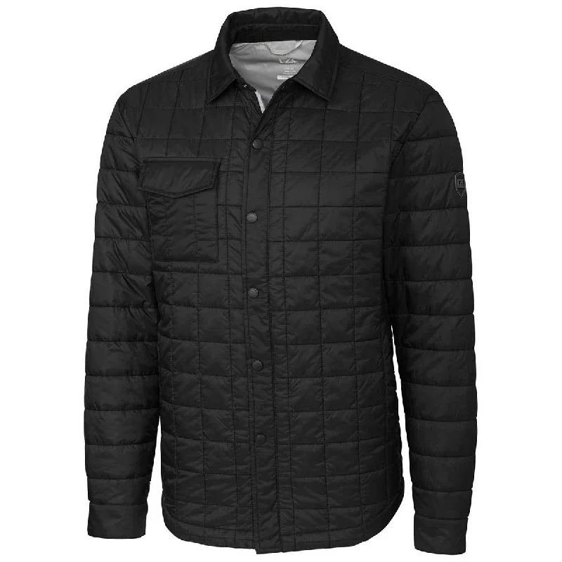 Cutter & Buck Men's Black Rainier Shirt Jacket