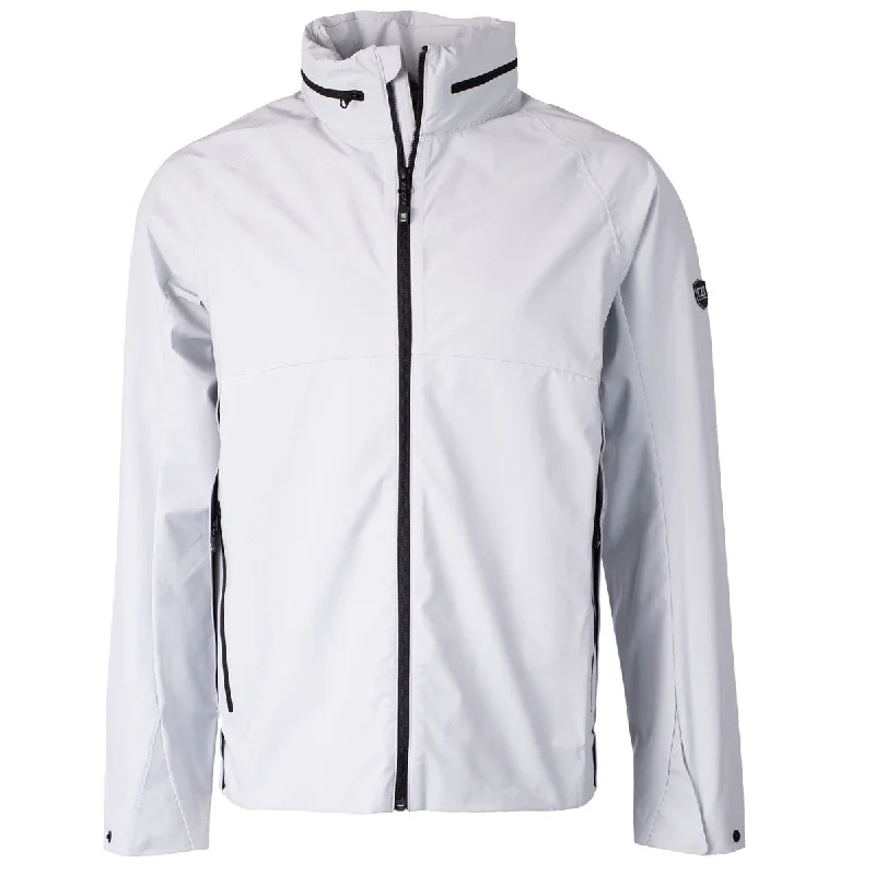 Cutter & Buck Men's Concrete Vapor Water Repellent Stretch Full Zip Rain Jacket