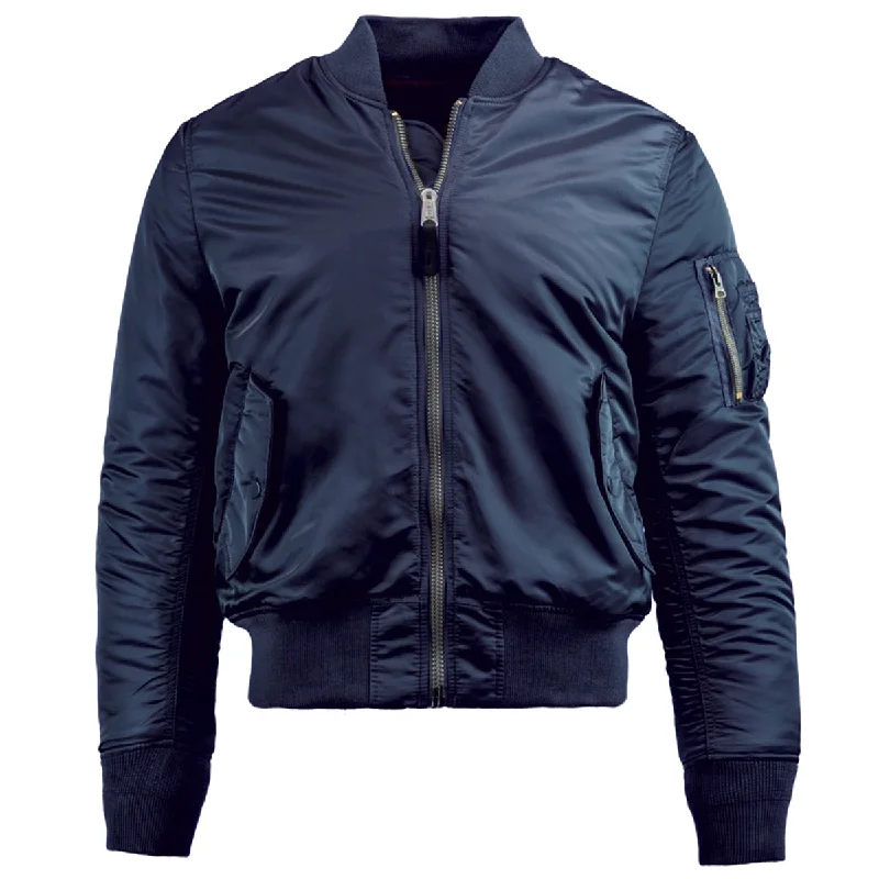 Alpha Industries Men's Replica Blue MA-1 Slim Flight Jacket