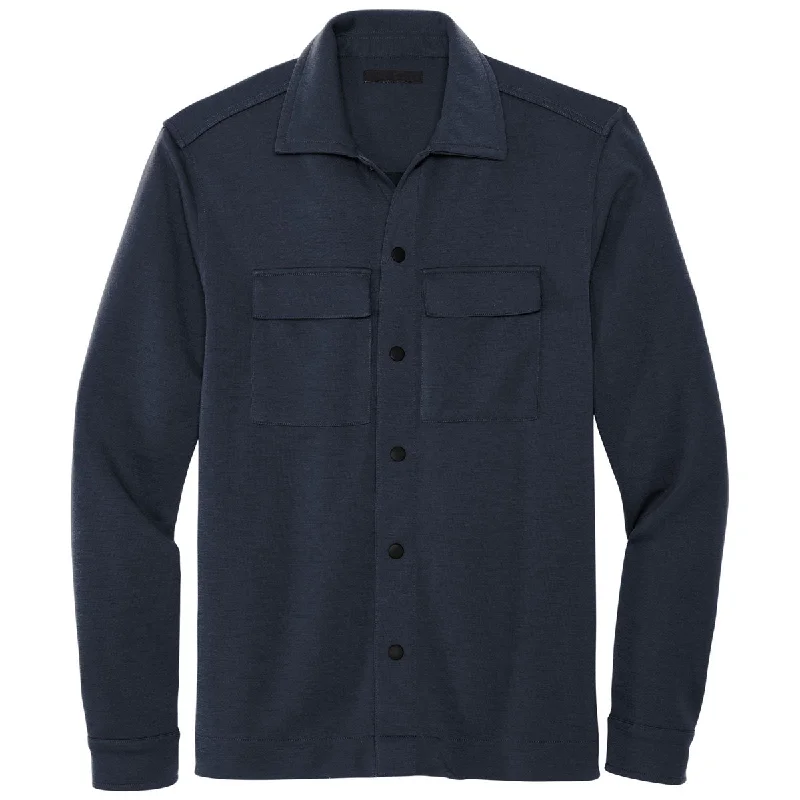 Mercer+Mettle Men's Night Navy Double-Knit Snap Front Jacket