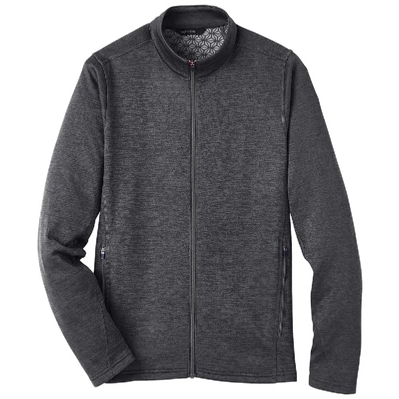 North End Men's Black Heather/Carbon Flux 2.0 Full-Zip Jacket