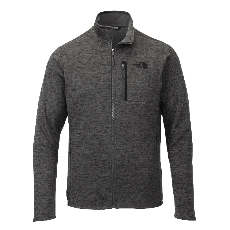 The North Face Men's Dark Grey Heather Skyline Full-Zip Fleece Jacket