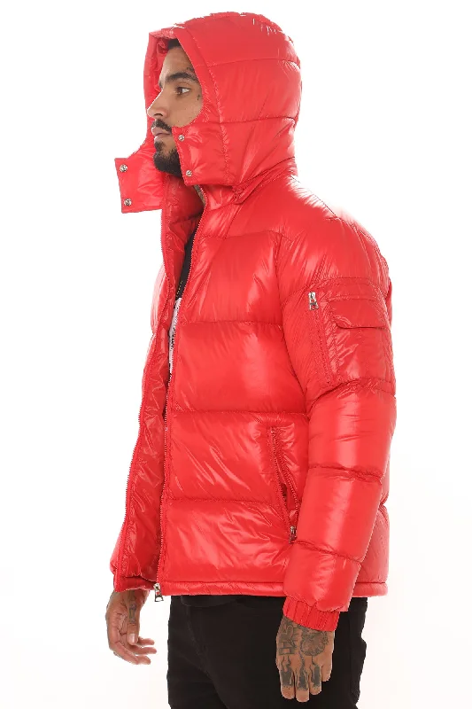 Nixer Puffer Jacket - Red