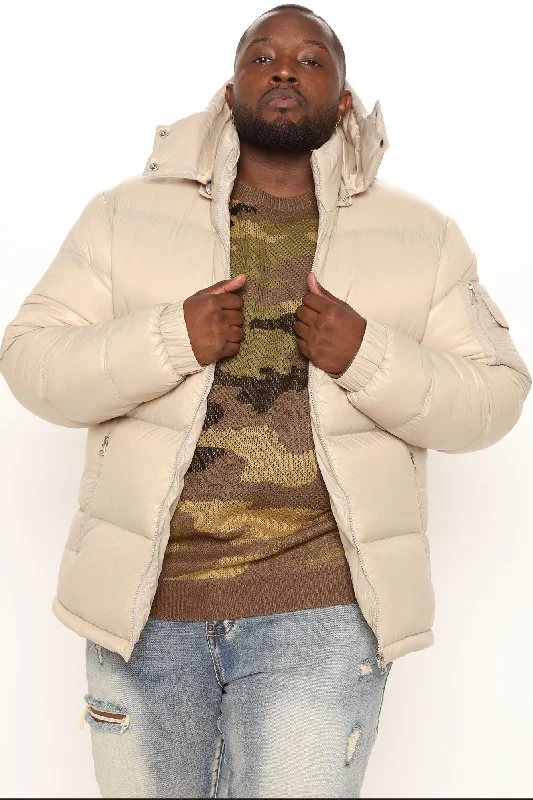 Nixer Puffer Jacket - Tan