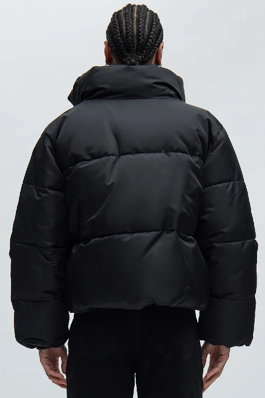 Norton Cropped Puffer - Black