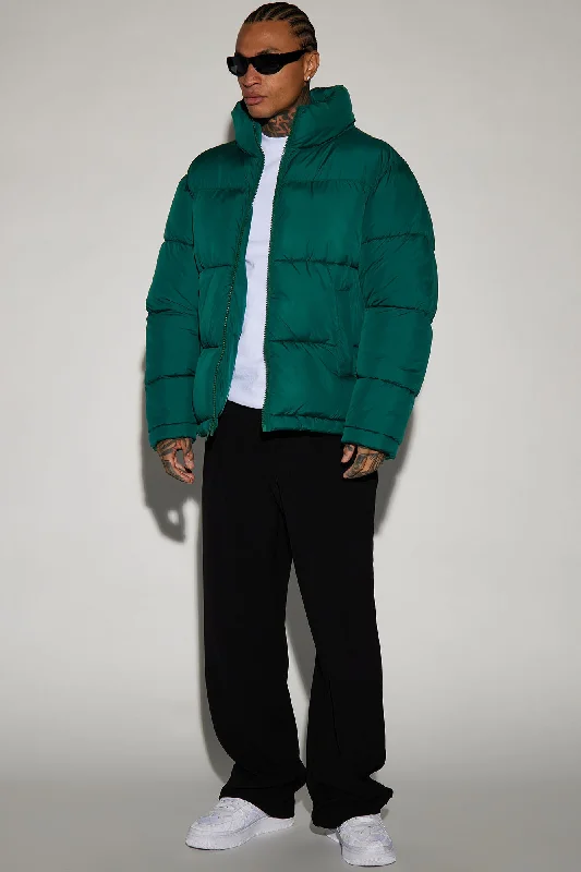 Nothing Compares Puffer Jacket - Kelly Green