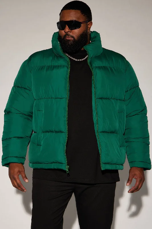 Nothing Compares Puffer Jacket - Kelly Green