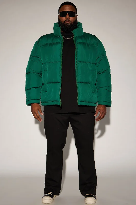 Nothing Compares Puffer Jacket - Kelly Green