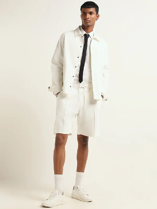 Nuon Off-White Relaxed-Fit Jacket