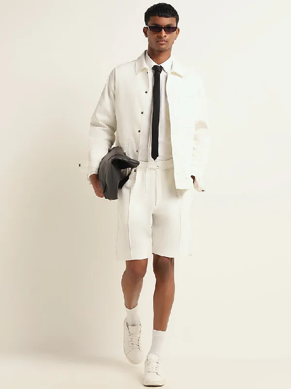 Nuon Off-White Relaxed-Fit Jacket