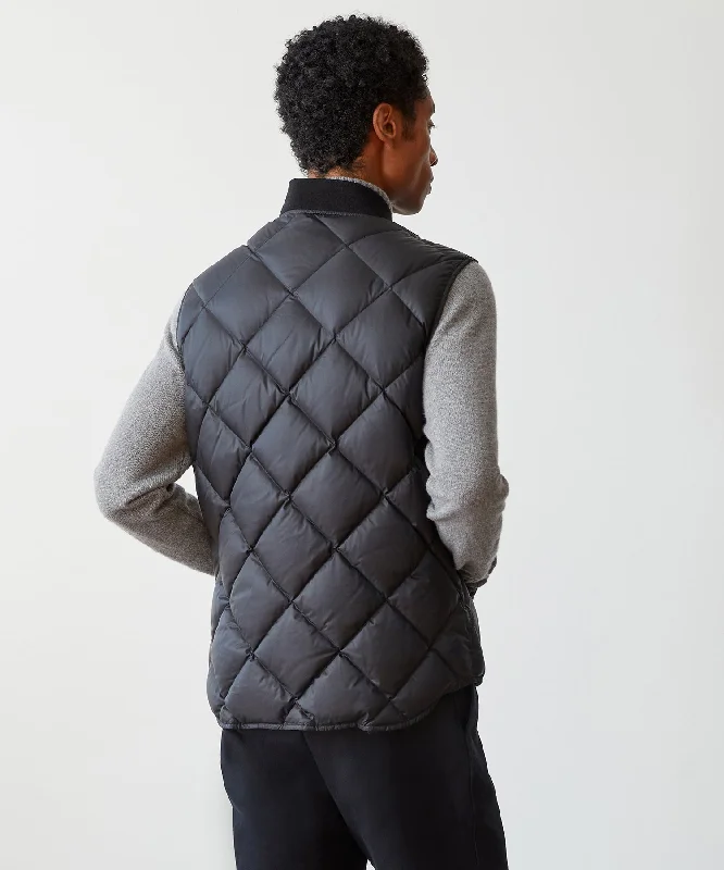 Quilted Nylon Liner Vest in Black