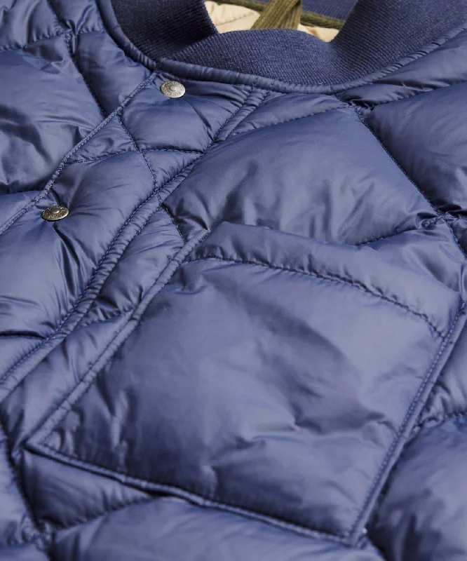 Quilted Nylon Liner Vest in Navy