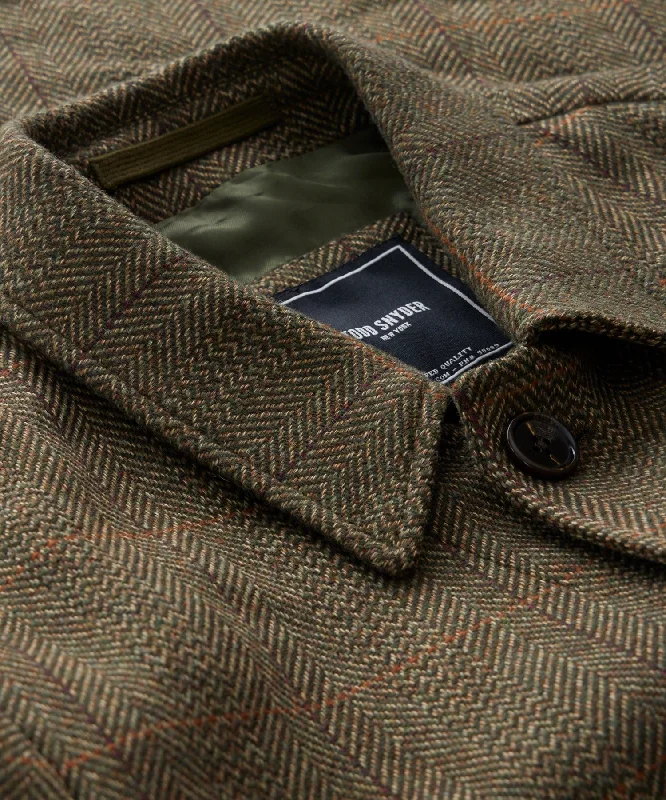 Olive Herringbone Tailored Chore