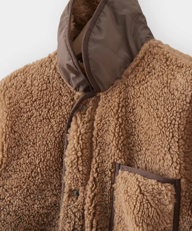 Adirondack Ombre Sherpa Chore Jacket in Espresso Bean